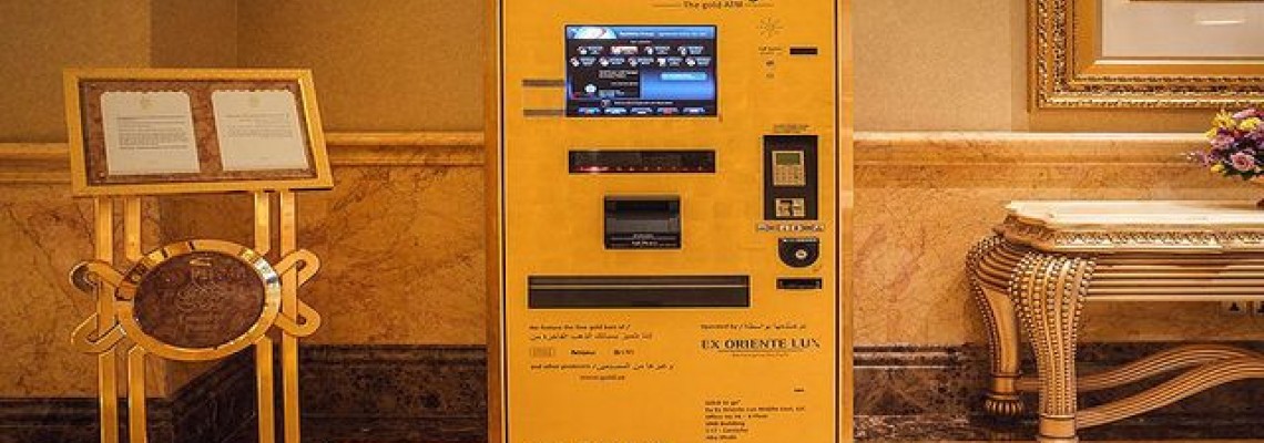 The first vending machine in history to distribute gold!
